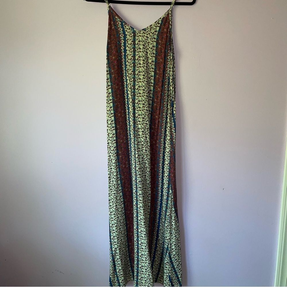 Natural Life Size XS Boho Maxi Dress Ditsy Floral Cottage Casual Coastal